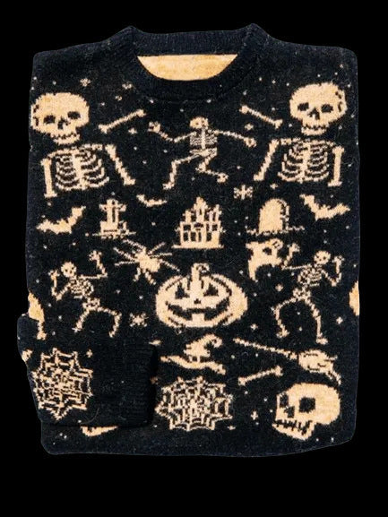 Hooded Thick Needle Fabric Trendy Round Neck Sweater