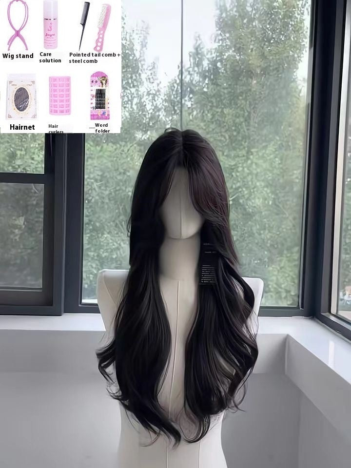 Fashionable All-match Bangs Lazy Curly Wig