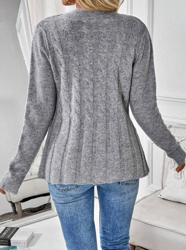 Women's Solid Color Simple Casual Long Sleeve Cardigan