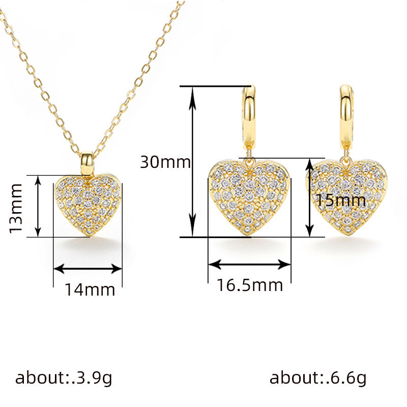 Love Suit Peach Heart Exquisite Necklace For Women