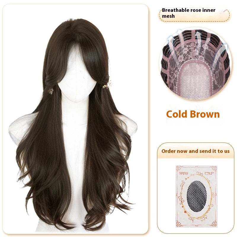 Fashionable All-match Bangs Lazy Curly Wig