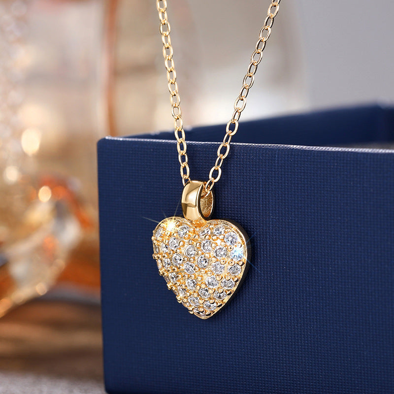 Love Suit Peach Heart Exquisite Necklace For Women