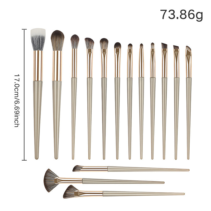 15 Makeup Brushes Suit Face Powder Dotted Color Blooming