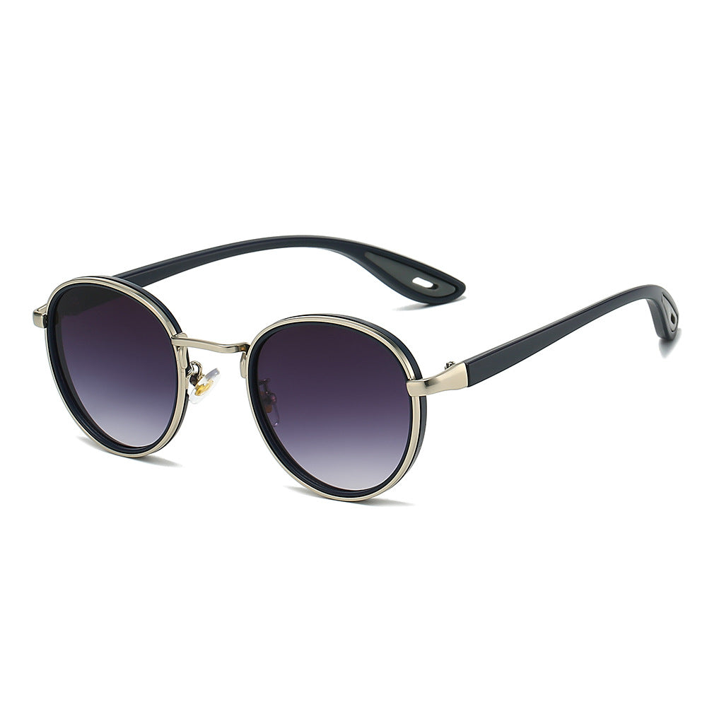 Men's Fashion Metal Sunglasses Round Frame