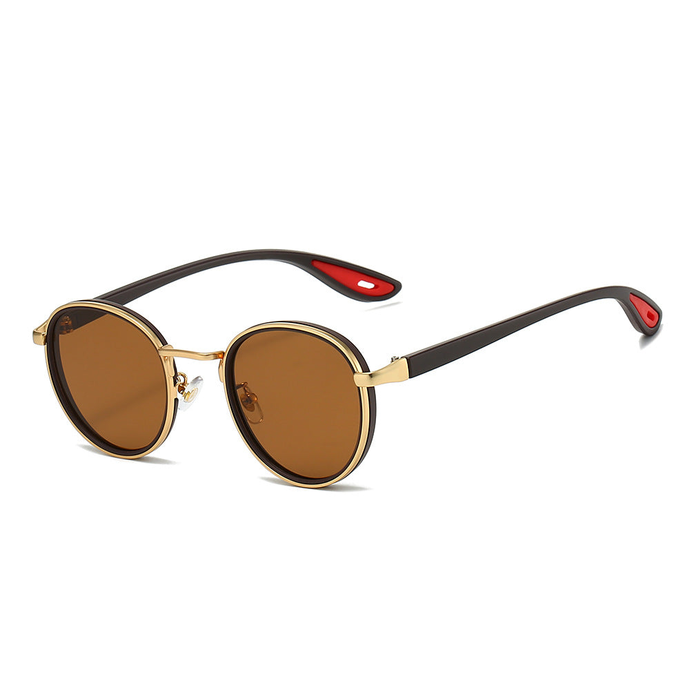 Men's Fashion Metal Sunglasses Round Frame