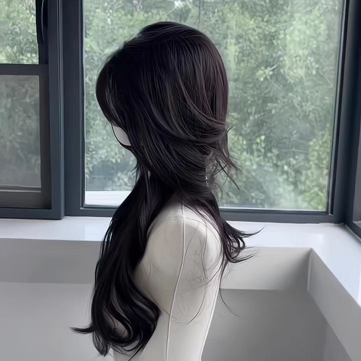 Fashionable All-match Bangs Lazy Curly Wig