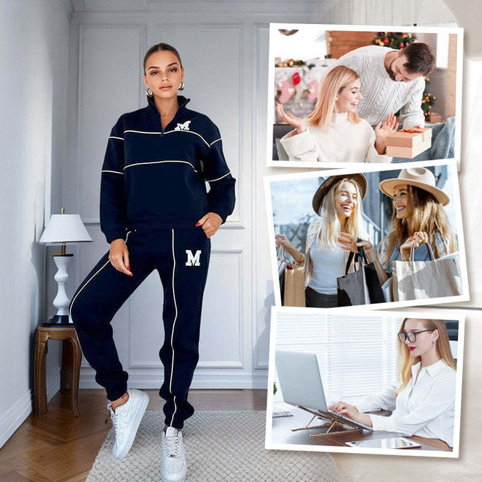 Womens 2 Piece Outfits Lounge Hoodless Pullover Sweatshirt Sweatsuit Sets Sweatshirt Baggy Fashion Sweatpants With Pockets