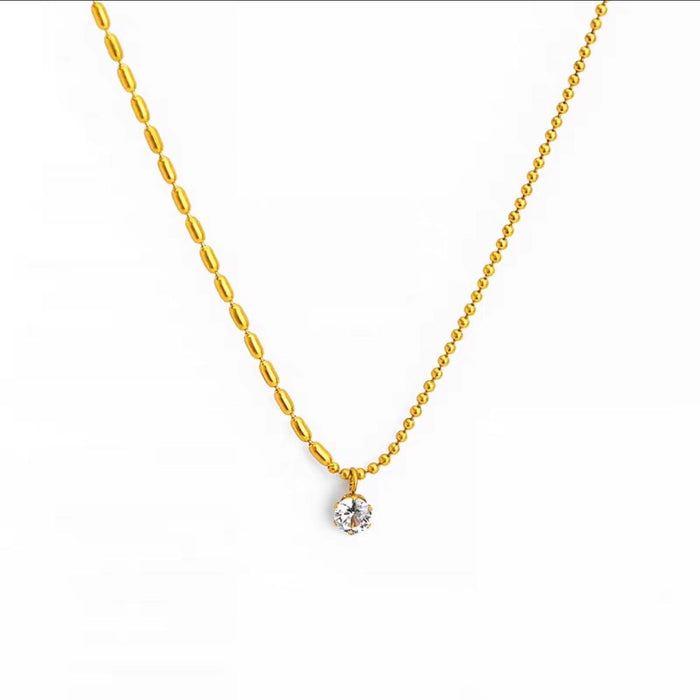 Women's Fashion Small Diamond Ball Clavicle Chain