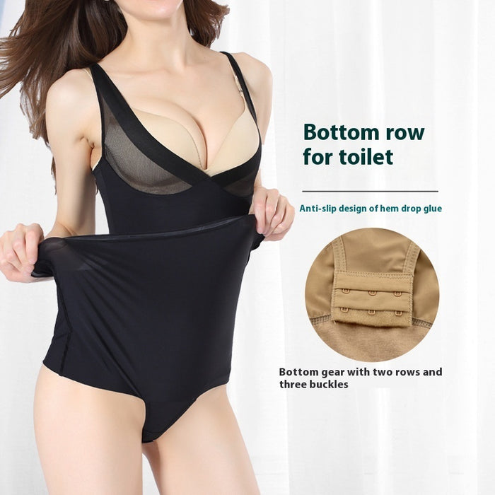 Women's Minimalist Gathering And Accessory Breast One-piece Shapewear