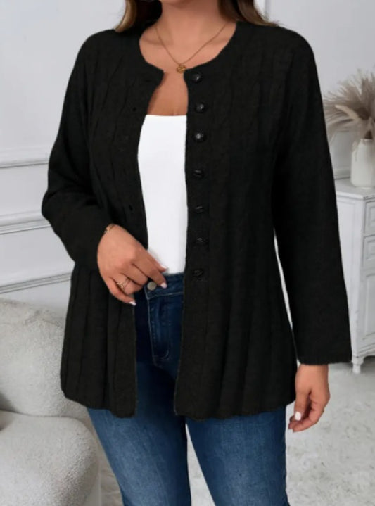 Women's Solid Color Simple Casual Long Sleeve Cardigan
