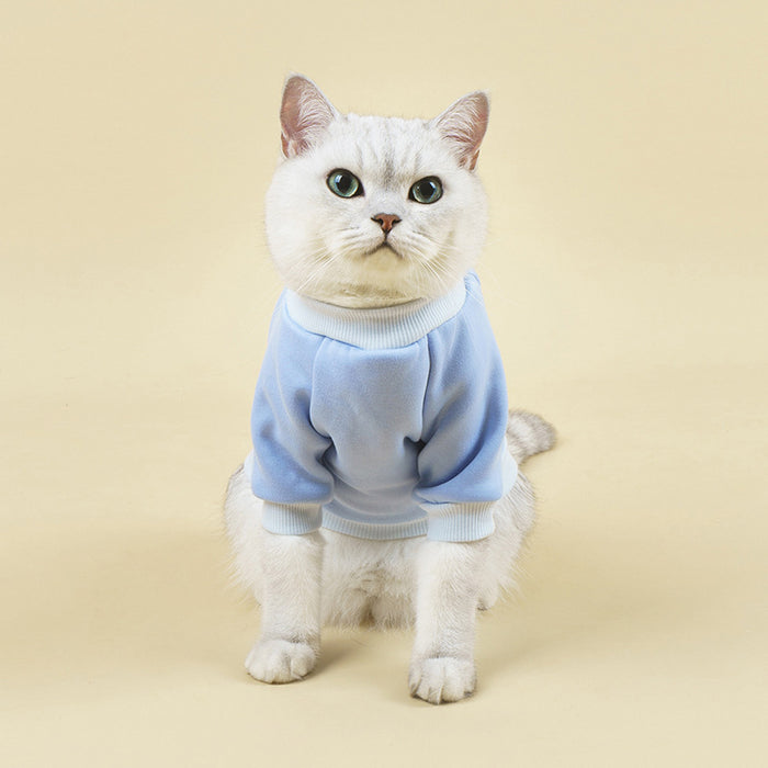 Pet Sweater Breathable Warm With Velvet Dog Clothes