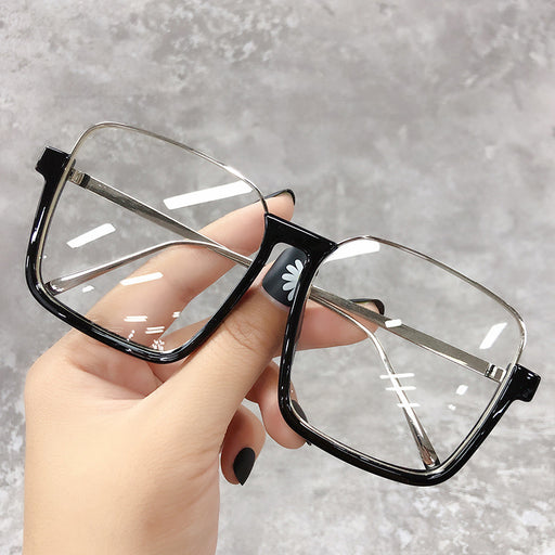 Women's Alloy Plastic Lower Semi-rimless Slimming Sun Glasses