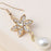 Fashion Diamond Flower Earrings Personality Metal Pearl