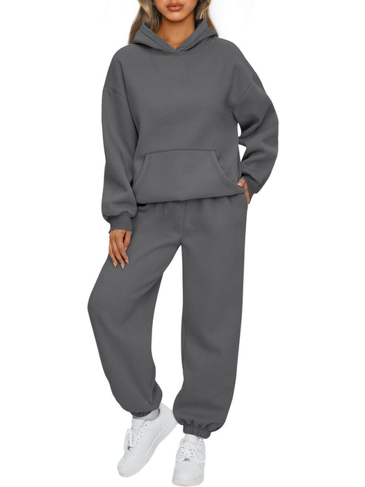 Women's Two-piece Casual Hoodie Sportswear Trousers Suit