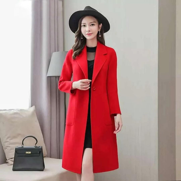 Mid-length Loose Wool Overcoat Women's Coat