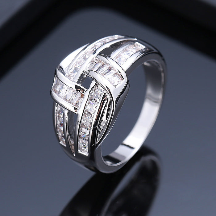 Zircon Pure Copper Ring For Women Exquisite