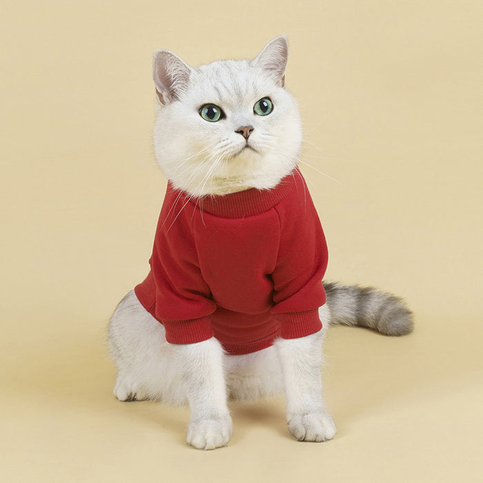 Pet Sweater Breathable Warm With Velvet Dog Clothes