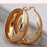 Retro Pattern Golden Ring Women's Earrings