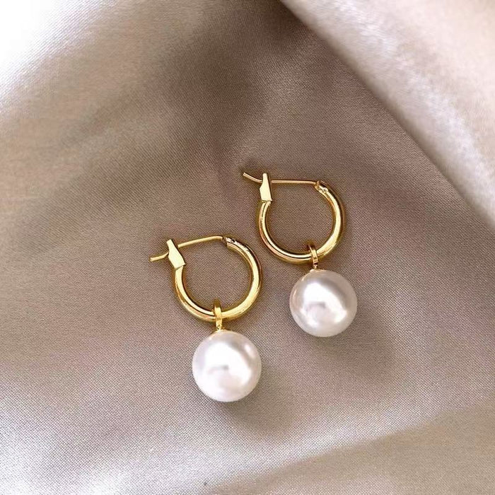 Zircon Pearl All-match Stud Earrings