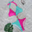 Crystal Diamond Patchwork One-piece Women's Swimwear