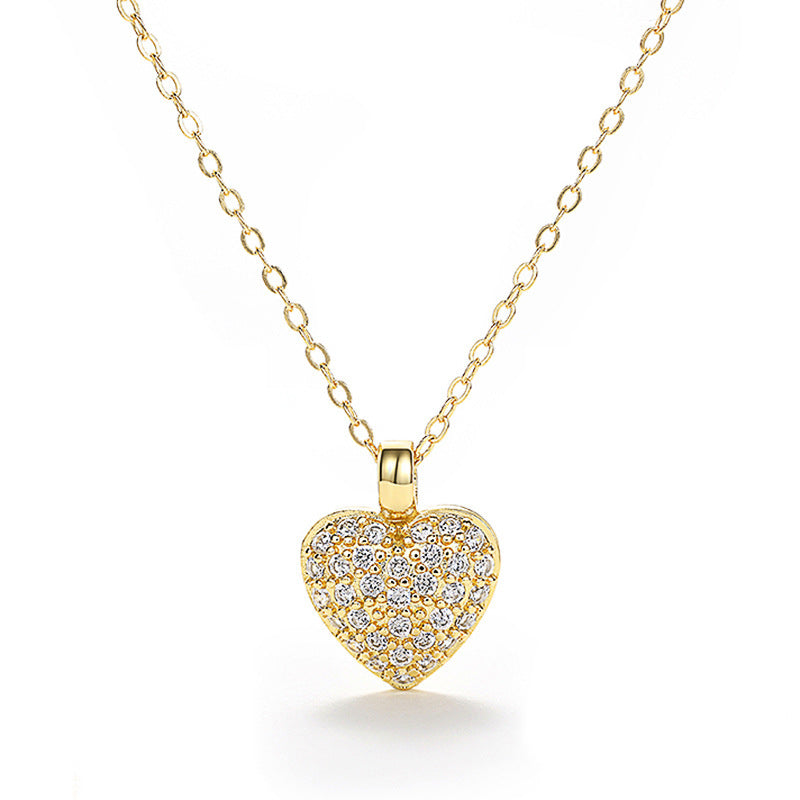 Love Suit Peach Heart Exquisite Necklace For Women
