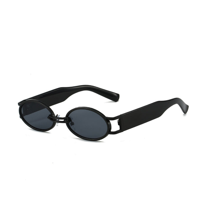 Metal Oval Vintage Sunglasses Street Shooting Holiday