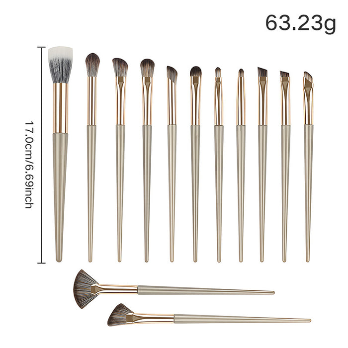 15 Makeup Brushes Suit Face Powder Dotted Color Blooming