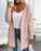 Loose Knitted Long Sleeves Hooded Cardigan Pocket Coat