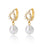 Geometric Circular Design Water Pearl Earrings