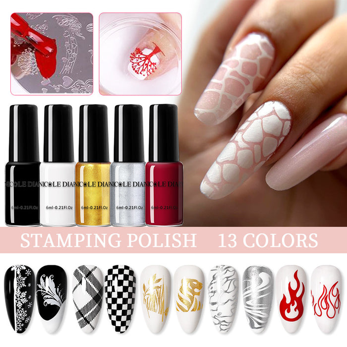 Simple Home Painted Quick-drying Nail Beauty Print Oil