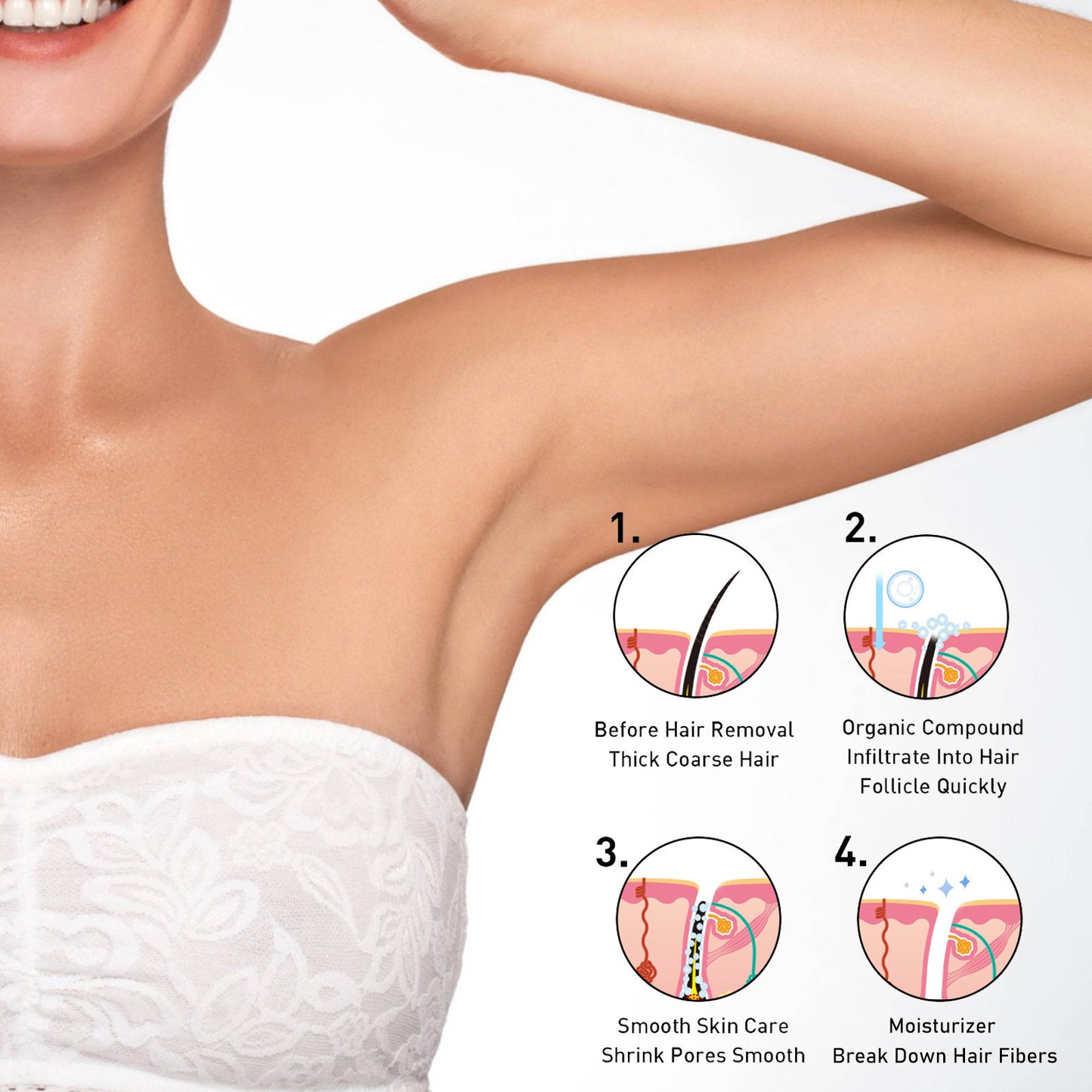 Hair Removal Wax Mild And Non-irritating Skin Dry And Smooth