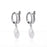 Geometric Circular Design Water Pearl Earrings