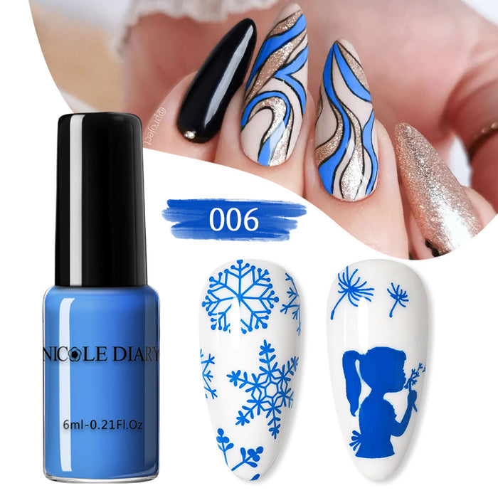 Simple Home Painted Quick-drying Nail Beauty Print Oil