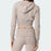 Fashion Knitted Hooded Suit Long Sleeve Zipper Cropped Top And Slim Flared Pants Trousers Solid Outfits Women's Clothing