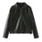 Solid Color Lapel Zipper Jacket Fashion Casual Long Sleeve Leather Coat Tops Women Clothing