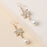 Fashion Diamond Flower Earrings Personality Metal Pearl