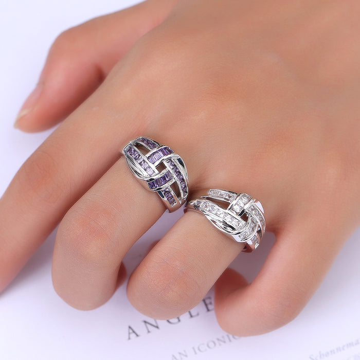 Zircon Pure Copper Ring For Women Exquisite