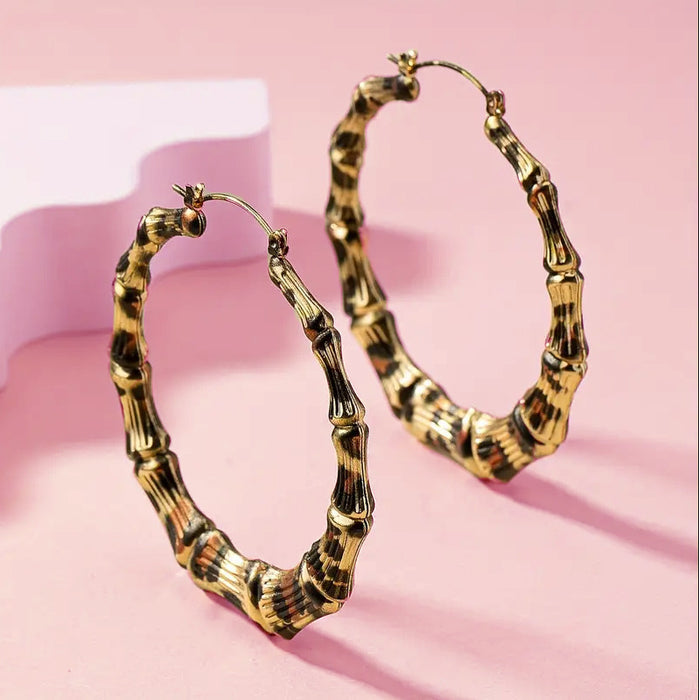 European And American Simple Graceful Leopard Print Joker Women Trendy Earrings