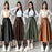 Women's A- Line High Waist Leather Skirt Midi Skirt