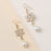 Fashion Diamond Flower Earrings Personality Metal Pearl