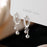 Tassel Double Ball Zircon Earrings Full Single Diamond