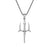 Fashion Stainless Steel Small Trident Necklace Ornament