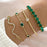 Fashion Green Grandmother Diamond Stretch Bracelet Women's 4-piece Set