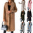 Long Sleeve Lapel Coat Winter Fashion Solid Double Breasted Slim Long Jacket Womens Clothing